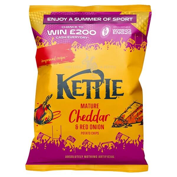 Kettle Mature Cheddar & Red Onion Potato Chips